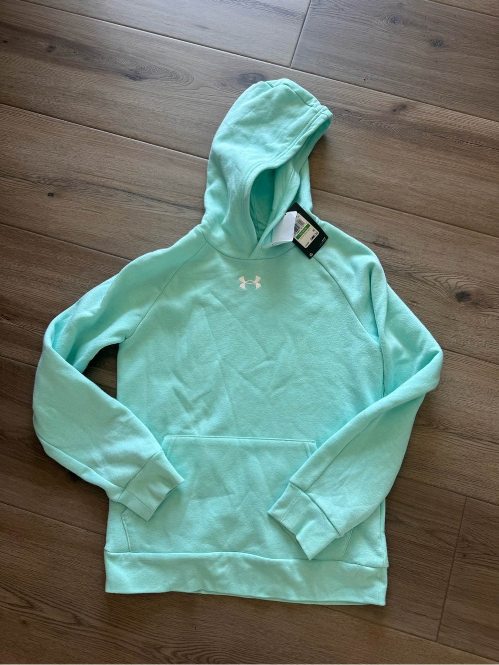 Under Armour Youth Unisex Mint/Aqua Hoodie NWT Pullover Sweatshirt